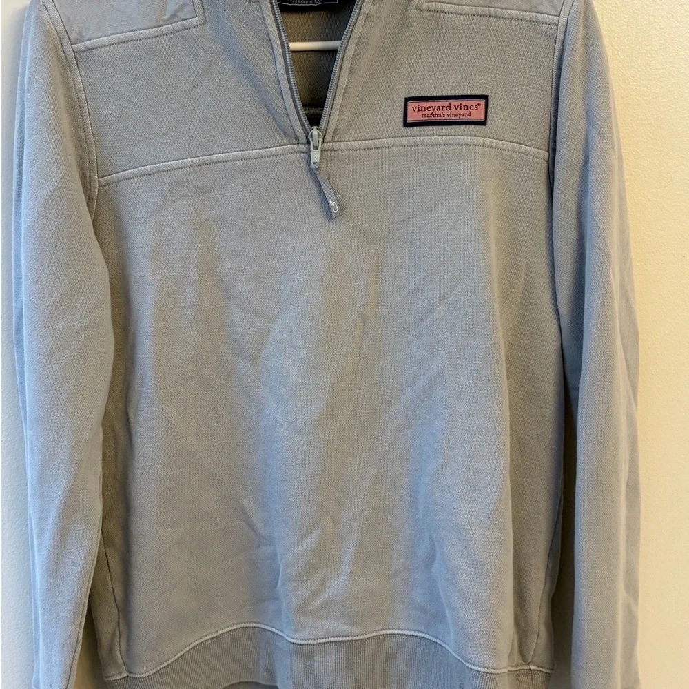 Vineyard Vines Martha's Vineyard kids Gray 1/4 Zip-Up sweatshirt pullover